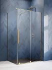 Zuhanykabin, Radaway Furo Gold KDJ szögletes arany zuhanykabin 150x75 átlátszó jobbos