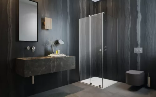 Zuhanykabin, Radaway Furo KDJ RH szögletes zuhanykabin 90x80 átlátszó balos