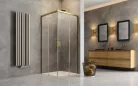 Zuhanykabin, Radaway Idea Gold KDD szögletes arany zuhanykabin 120x100 átlátszó