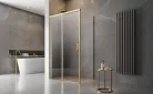 Zuhanykabin, Radaway Idea Gold KDJ szögletes arany zuhanykabin 130x120 átlátszó balos