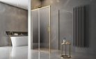 Zuhanykabin, Radaway Idea Gold KDJ szögletes arany zuhanykabin 130x110 átlátszó jobbos