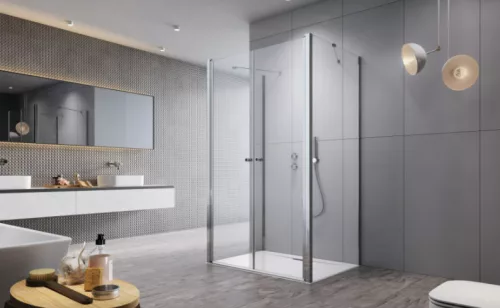 Zuhanykabin, Radaway Eos DWD+2S II szögletes zuhanykabin 90x100 átlátszó