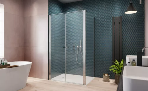 Zuhanykabin, Radaway Eos DWD+S II szögletes zuhanykabin 90x75 átlátszó