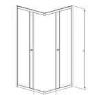 Zuhanykabin, Radaway Projecta C szögletes zuhanykabin 80x80 átlátszó