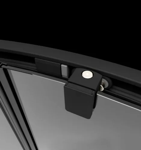 Zuhanykabin, Radaway Premium Pro Black PDD íves fekete zuhanykabin 80Bx100J