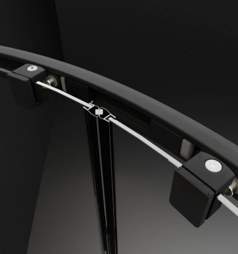 Zuhanykabin, Radaway Premium Pro Black PDD íves fekete zuhanykabin 100Bx90J