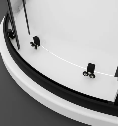 Zuhanykabin, Radaway Premium Pro Black PDD íves fekete zuhanykabin 100Bx100J