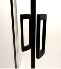 Zuhanykabin, Radaway Premium Pro Black KDJ szögletes fekete zuhanykabin 130x70 átlátszó jobbos