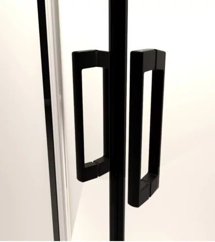 Zuhanykabin, Radaway Premium Pro Black KDJ szögletes fekete zuhanykabin 130x80 átlátszó jobbos