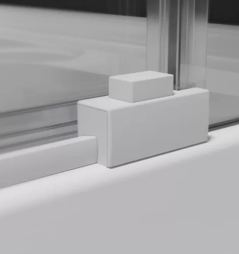 Zuhanykabin, Radaway Idea White KDD szögletes fehér zuhanykabin 80x80 átlátszó