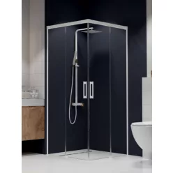   Zuhanykabin, Radaway Idea White KDD szögletes fehér zuhanykabin 90x100 átlátszó