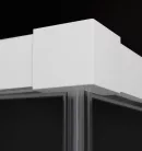 Zuhanykabin, Radaway Idea White KDD szögletes fehér zuhanykabin 120x120 átlátszó