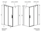 Zuhanykabin, Radaway Idea White KDJ szögletes fehér zuhanykabin 100x110 átlátszó jobbos