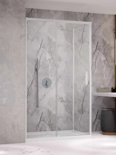 Zuhanykabin, Radaway Idea White KDJ szögletes fehér zuhanykabin 140x70 átlátszó balos