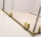 Zuhanykabin, Radaway Furo Brushed Gold KDJ szögletes zuhanykabin 110x100 balos átlátszó