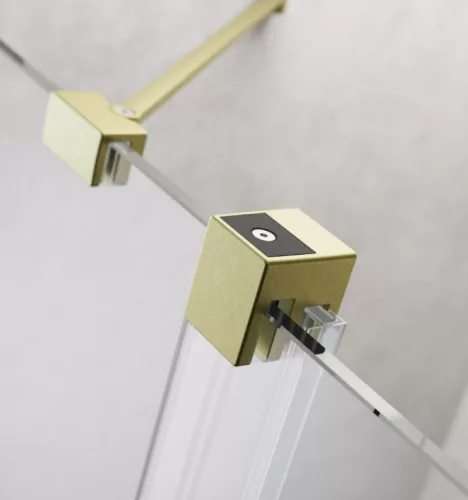 Zuhanykabin, Radaway Furo Brushed Gold KDJ szögletes zuhanykabin 110x100 balos átlátszó