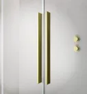 Zuhanykabin, Radaway Furo Brushed Gold KDJ szögletes zuhanykabin 120x75 balos átlátszó