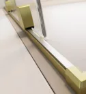 Zuhanykabin, Radaway Furo Brushed Gold KDJ szögletes zuhanykabin 120x80 balos átlátszó