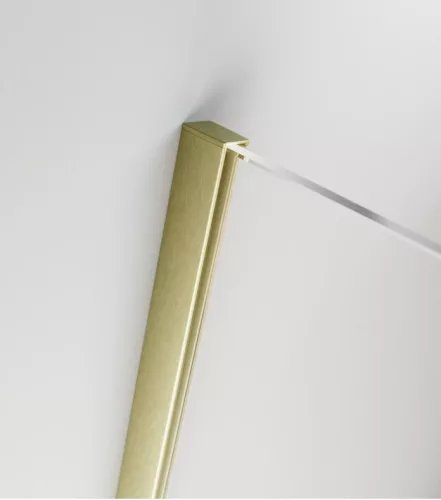 Zuhanykabin, Radaway Furo Brushed Gold KDJ szögletes zuhanykabin 150x75 balos átlátszó