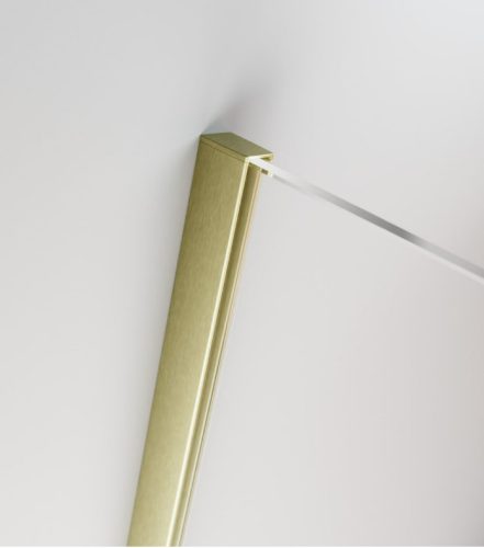 Zuhanykabin, Radaway Furo Brushed Gold KDJ szögletes zuhanykabin 160x110 balos átlátszó