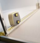 Zuhanykabin, Radaway Furo Brushed Gold KDJ szögletes zuhanykabin 160x110 balos átlátszó