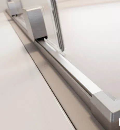 Zuhanykabin, Radaway Furo Brushed Nickel KDJ szögletes zuhanykabin 90x90 átlátszó balos