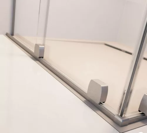 Zuhanykabin, Radaway Furo Brushed Nickel KDJ szögletes zuhanykabin 150x120 átlátszó jobbos