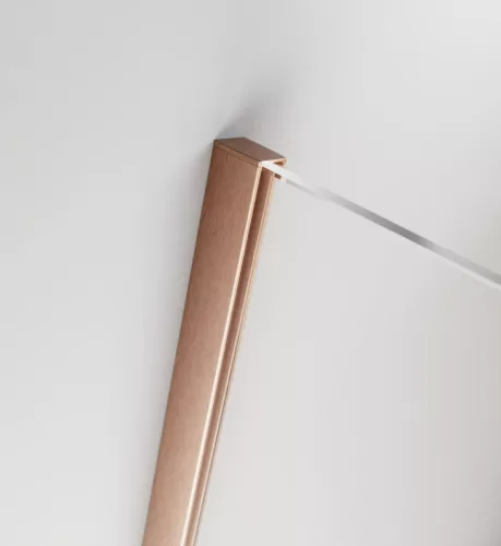 Zuhanykabin, Radaway Furo Brushed Copper KDJ szögletes zuhanykabin 90x120 átlátszó balos
