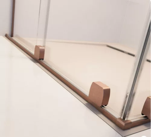 Zuhanykabin, Radaway Furo Brushed Copper KDJ szögletes zuhanykabin 130x100 átlátszó balos