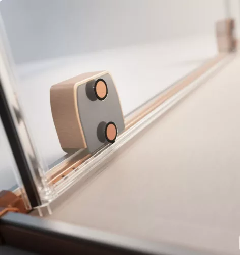 Zuhanykabin, Radaway Furo Brushed Copper KDJ szögletes zuhanykabin 130x110 átlátszó balos