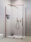 Zuhanykabin, Radaway Furo Brushed Copper KDJ szögletes zuhanykabin 130x120 átlátszó balos