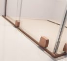 Zuhanykabin, Radaway Furo Brushed Copper KDJ szögletes zuhanykabin 150x80 átlátszó balos