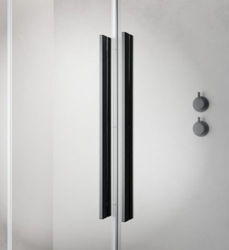 Zuhanykabin, Radaway Furo Brushed GunMetal KDJ szögletes zuhanykabin 100x75 átlátszó balos