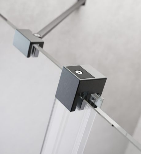 Zuhanykabin, Radaway Furo Brushed GunMetal KDJ szögletes zuhanykabin 100x75 átlátszó balos