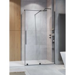   Zuhanykabin, Radaway Furo Brushed GunMetal KDJ szögletes zuhanykabin 140x100 átlátszó jobbos