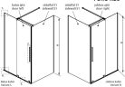 Zuhanykabin, Radaway Furo Brushed GunMetal KDJ szögletes zuhanykabin 140x100 átlátszó jobbos