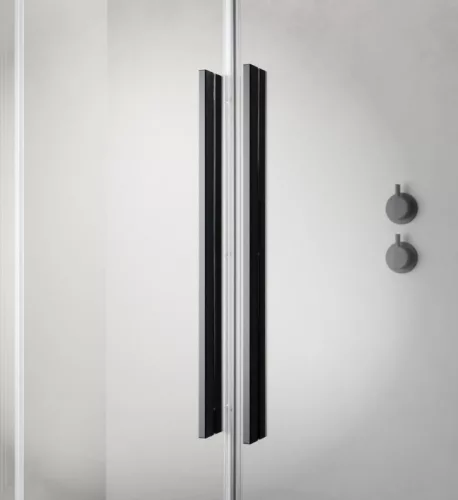 Zuhanykabin, Radaway Furo Brushed GunMetal KDJ szögletes zuhanykabin 160x110 átlátszó jobbos