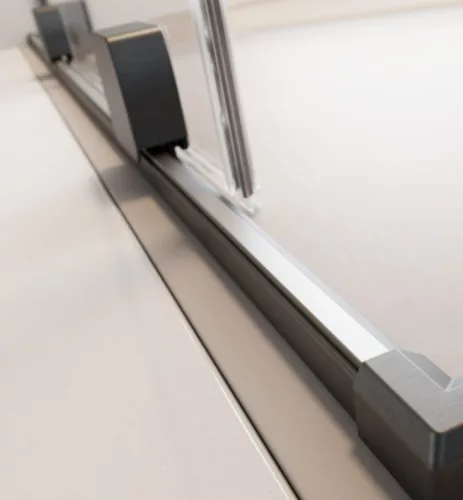 Zuhanykabin, Radaway Furo Brushed GunMetal KDJ szögletes zuhanykabin 160x110 átlátszó jobbos