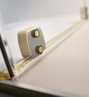 Zuhanykabin, Radaway Furo Brushed Gold KDD szögletes zuhanykabin 80x80 átlátszó