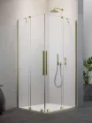 Zuhanykabin, Radaway Furo Brushed Gold KDD szögletes zuhanykabin 80x100 átlátszó