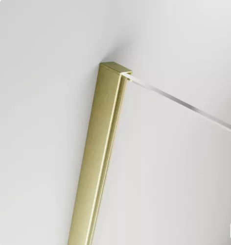 Zuhanykabin, Radaway Furo Brushed Gold KDD szögletes zuhanykabin 80x100 átlátszó