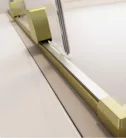 Zuhanykabin, Radaway Furo Brushed Gold KDD szögletes zuhanykabin 80x100 átlátszó