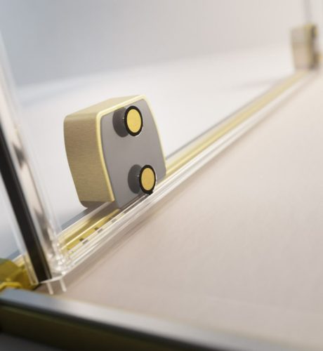 Zuhanykabin, Radaway Furo Brushed Gold KDD szögletes zuhanykabin 90x120 átlátszó