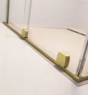 Zuhanykabin, Radaway Furo Brushed Gold KDD szögletes zuhanykabin 120x120 átlátszó