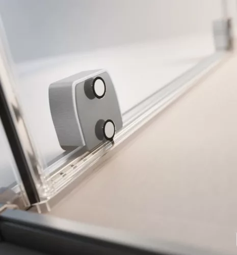 Zuhanykabin, Radaway Furo Brushed Nickel KDD szögletes zuhanykabin 100x100 átlátszó