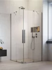 Zuhanykabin, Radaway Furo Brushed Nickel KDD szögletes zuhanykabin 100x120 átlátszó
