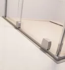 Zuhanykabin, Radaway Furo Brushed Nickel KDD szögletes zuhanykabin 100x120 átlátszó