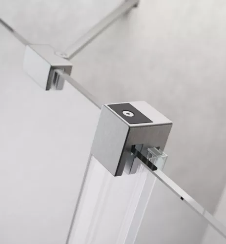 Zuhanykabin, Radaway Furo Brushed Nickel KDD szögletes zuhanykabin 110x110 átlátszó