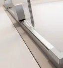 Zuhanykabin, Radaway Furo Brushed Nickel KDD szögletes zuhanykabin 110x110 átlátszó