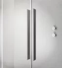 Zuhanykabin, Radaway Furo Brushed Nickel KDD szögletes zuhanykabin 110x120 átlátszó